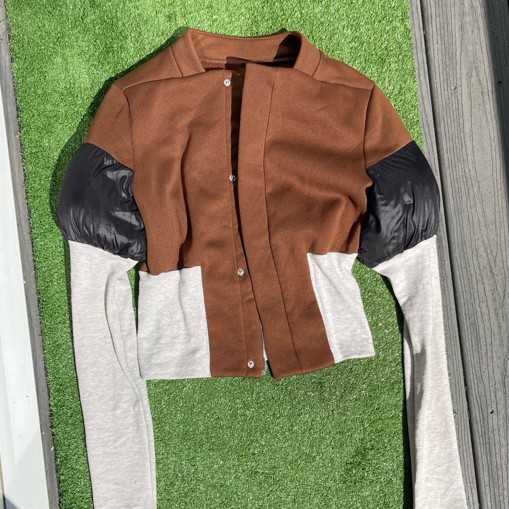 Stylish Brown and Black Women's Jacket